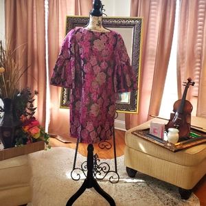 Floral metallic Dress